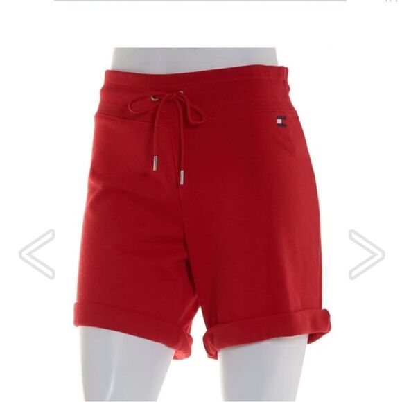 Tommy Hilfiger Sport Embroidered Logo Terry Cuff Shorts Blue - Picture 1 of 7